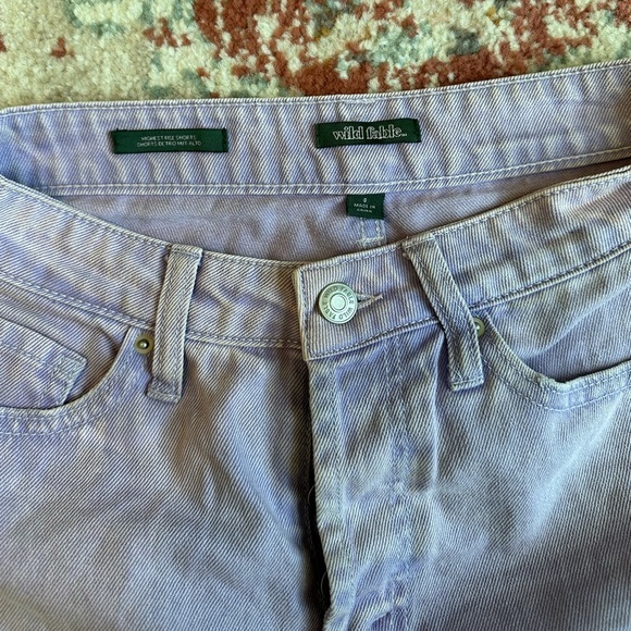 Wild Fable Purple‎ High Waisted Distressed Shorts - Picture 6 of 11